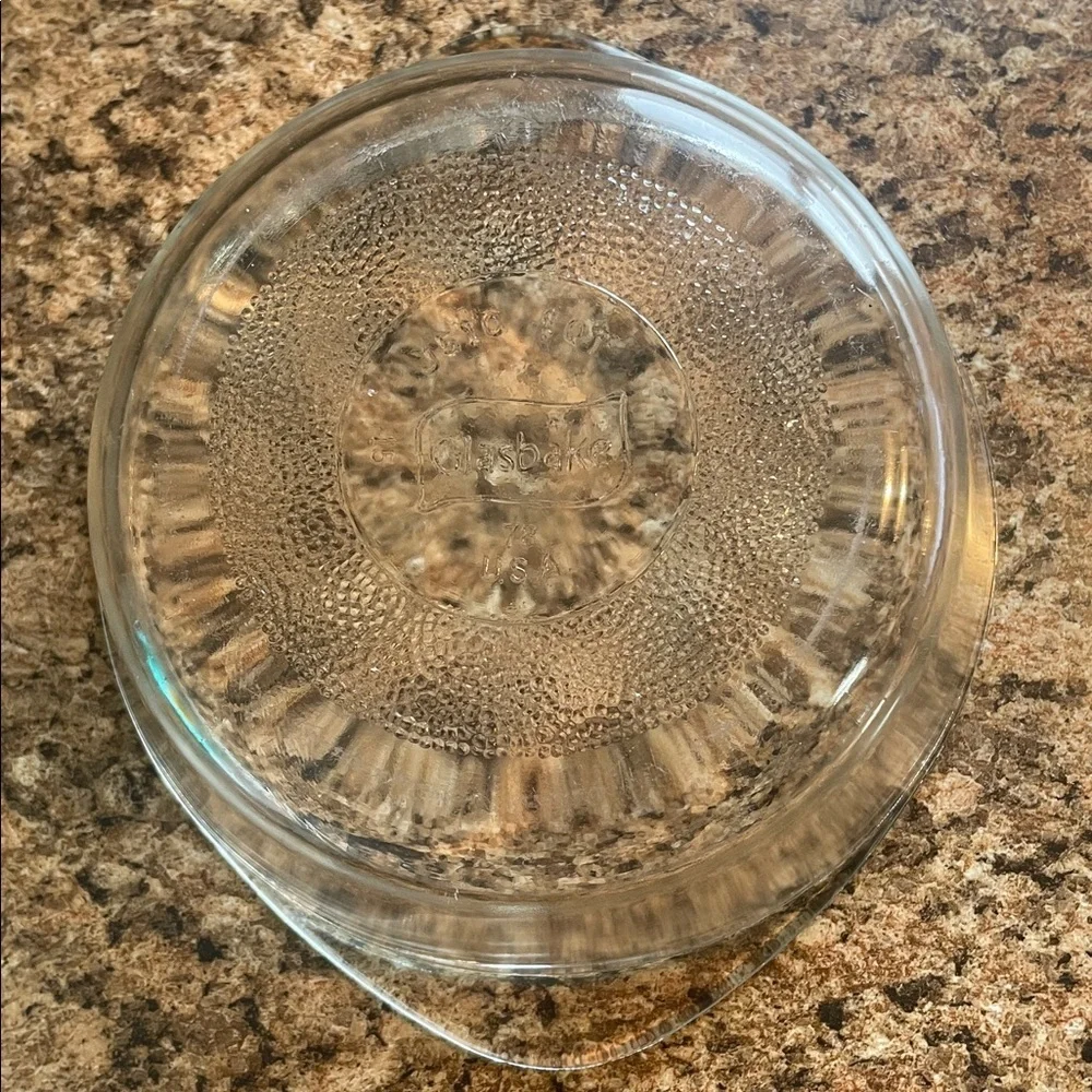 Glasbake Textured Glass Dish‎